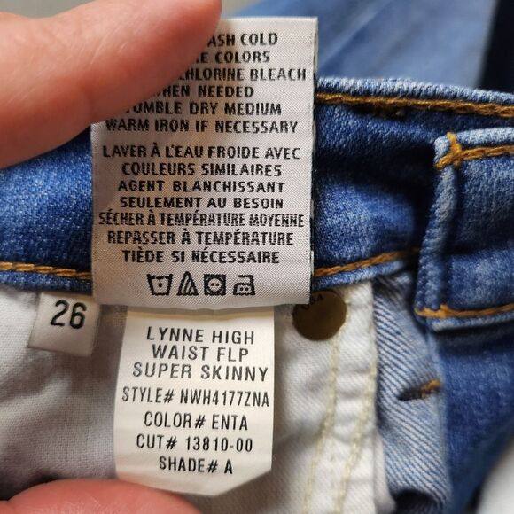 Hudson Lynne Flap Pocket Jeans High Waist Super Skinny Sz 26 - Picture 4 of 11